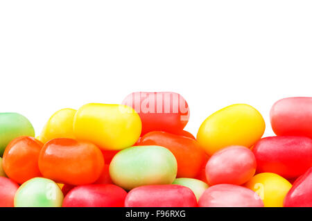 Various Jelly Beans Isolated On The White Background Stock Photo - Alamy