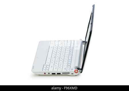 Stylish netbook isolated on the white background Stock Photo