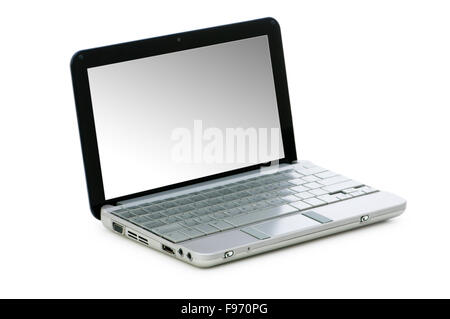 Stylish netbook isolated on the white background Stock Photo