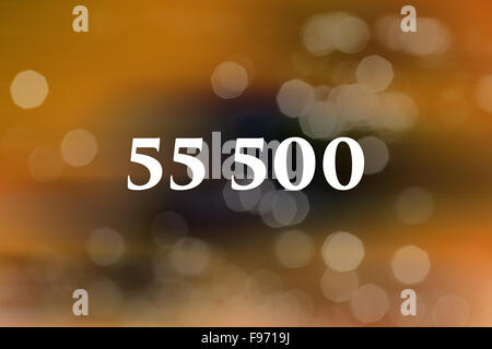 number fifty five thousand five hundred Stock Photo
