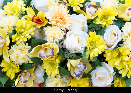 Artificial flowers bouquet Stock Photo