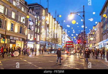 Christmas Lights Oxford Street London UK Stock Photo