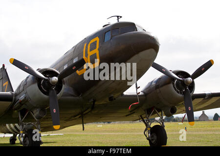 Douglas C-47 Skytrain WW II transport airplane Stock Photo