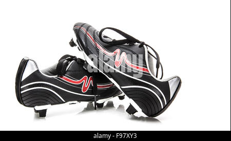 Football Boots on White background Stock Photo