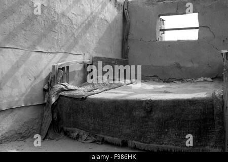 Old bed in old town on the roof in kashgar Stock Photo