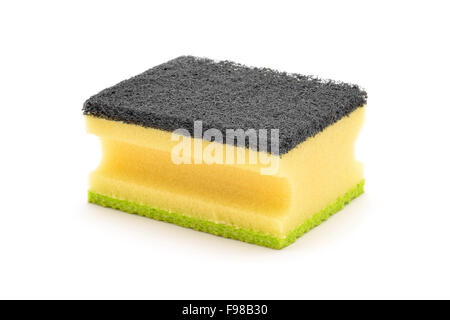 dish cleaning sponge isolated white Stock Photo