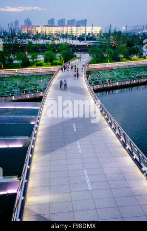 Taiyuan, Shanxi province, China - The view of Fenhe park in the daytime. Stock Photo