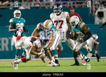 Miami Gardens, Florida, USA. 14th Dec, 2015. Miami Dolphins against New York Giants during NFL game Monday December 14, 2015 at Sun Life Stadium in Miami Gardens. Credit:  Bill Ingram/The Palm Beach Post/ZUMA Wire/Alamy Live News Stock Photo