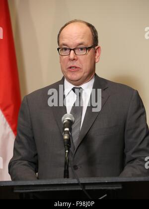 New York, NY, USA. 14th Dec, 2015. Prince of Monaco Albert ll at a public appearance for Albert II, Prince of Monaco, Visits U.N.Headquarters, The United Nations (U.N.), New York, NY December 14, 2015. Credit:  Andres Otero/Everett Collection/Alamy Live News Stock Photo