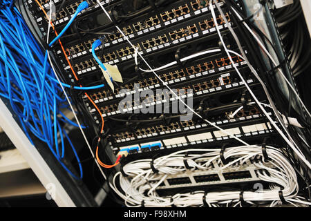 network server room routers and cables Stock Photo - Alamy