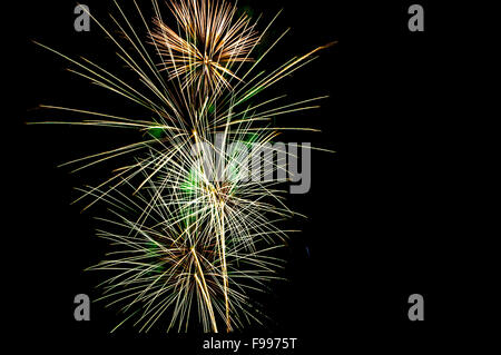 Fireworks light up the sky Stock Photo