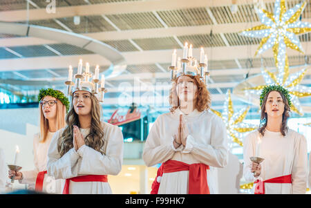 Santa Lucia celebration in the Swedish Seaman´s Church at Christmas