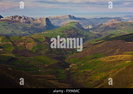 View from Zalama mountain, Burgos, Spain Stock Photo