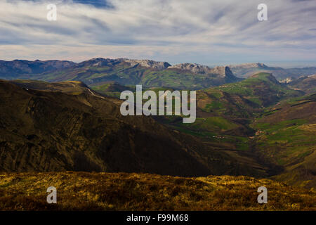 View from Zalama mountain, Burgos, Spain Stock Photo