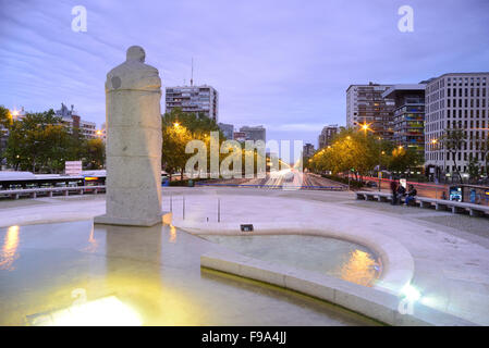 Plaza Castilla or Castilla square in Madrid, Spain Stock Photo