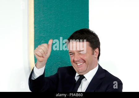 Rome, Italy. 15th Dec, 2015. Matteo Renzi  Rome 15th Dec, 2015. House of Weapon of Coni. Delivery of the Golden Collars for Sport merits. Photo Samantha Zucchi Insidefoto Credit:  Insidefoto/Alamy Live News Stock Photo