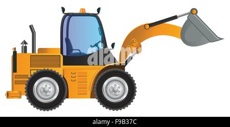 Loader yellow car vector design model Stock Vector