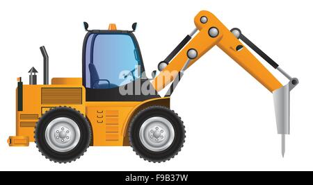 Drilling car machine model vector design Stock Vector