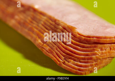 raw sliced turkey bacon Stock Photo