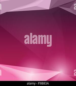 Low polygon pink and purple background Stock Vector