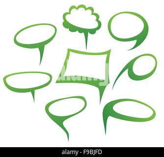 Set of hand drawn speech bubbles. Vector illustration Stock Vector ...
