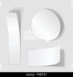 Blank white sticker design Stock Vector