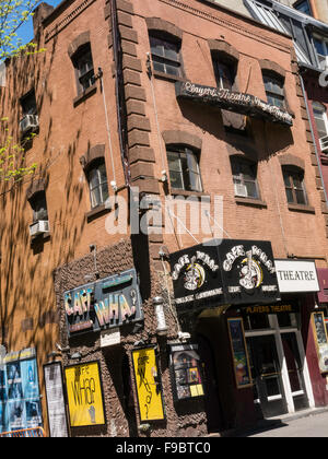 Cafe Wha?, corner of MacDougal and Minetta Lane, Greenwich Village, NYC Stock Photo