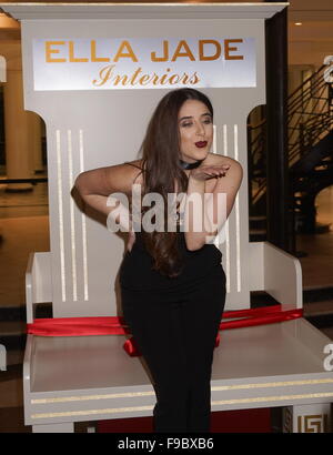 London, UK. 15th December, 2015. Ella Jade Bitton is an Interior Designer a Christmas  'Jade Chair Your Wish Launch' at Whiteleys Shopping Centre Bayswater, London. Credit:  See Li/Alamy Live News Stock Photo