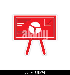 stylish sticker on paper infographics at the presentation Stock Vector