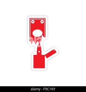stylish sticker on paper money to burn Stock Vector
