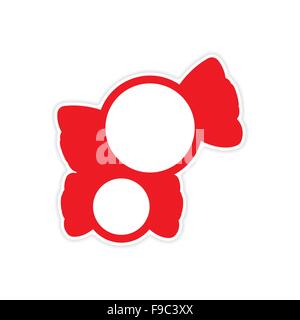 sticker colored sweets sugar candies on a white background Stock Vector