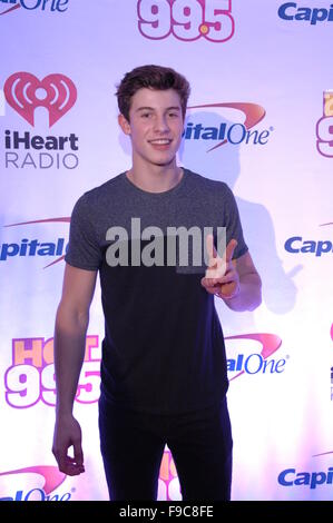 Shawn Mendes attends the Jingle Ball 2015 in Washington, DC, USA ...