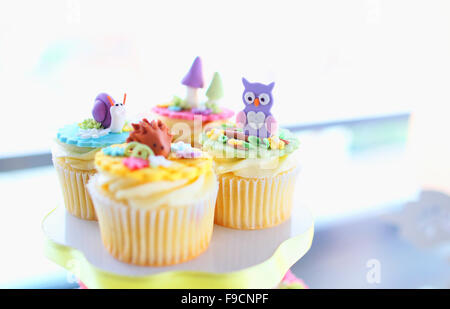 Delicious cupcakes on  wedding table Stock Photo