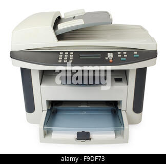 Modern digital printer isolated on white background Stock Photo