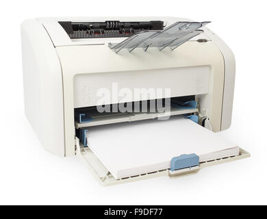 Modern digital printer isolated on white background Stock Photo