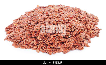 Seeds of flax isolated on white background Stock Photo