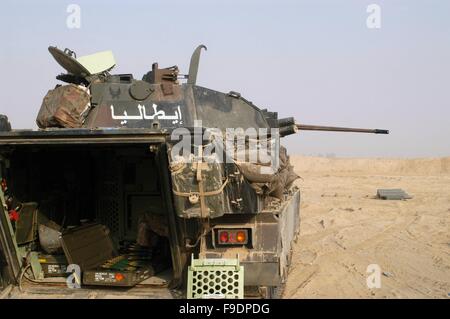 Italian military intervention in Iraq (10/2004), infantry armored fighting vehicle VCC 80 'Dardo' Stock Photo