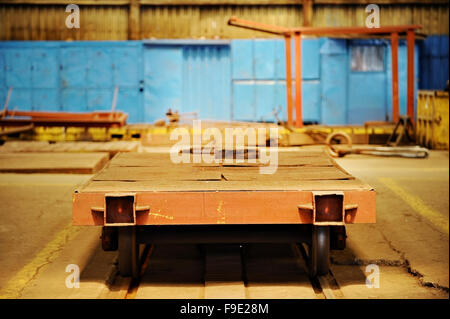 Industrial shot with the interior of an old heavy duty factory Stock Photo