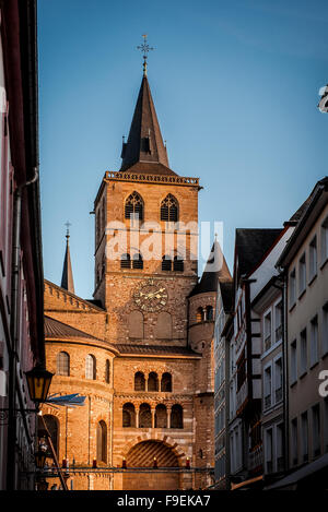 Roman Catholic Cathedral of Saint Peter in Trier, Germany. It is the oldest cathedral in the country. Stock Photo