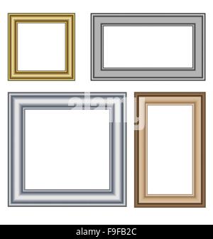 Four multicolored frames isolated on white Stock Vector