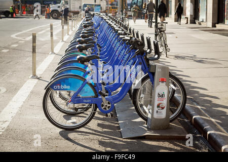 Citibike sharing system in New York City, USA Stock Photo