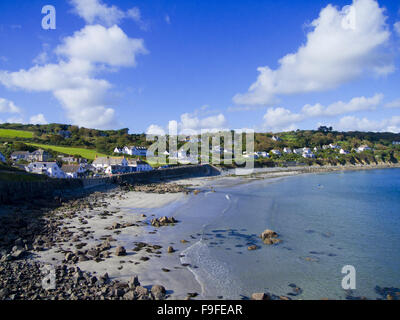 Coverack Village and Beach, Lizard Peninsula, Cornwall, England, UK in ...