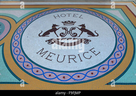 France, Paris, Hotel Meurice, sign, Stock Photo