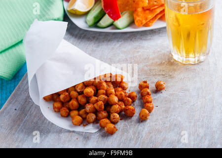Roasted spicy chickpeas Stock Photo