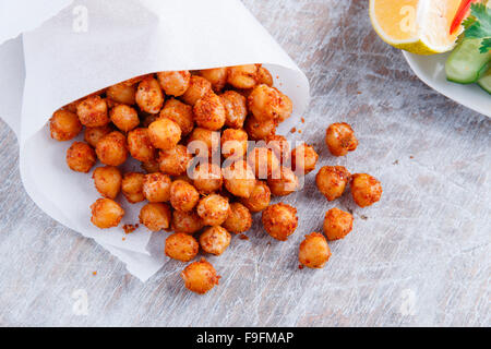 Roasted spicy chickpeas Stock Photo