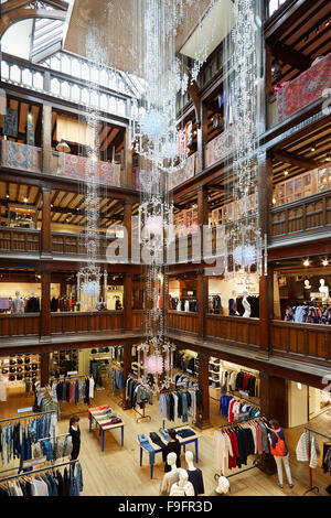 Liberty, luxury department store interior in Regent Street in London Stock Photo