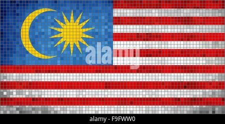 Abstract Mosaic Malaysia Flag Stock Vector