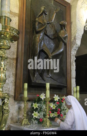 Israel, Jerusalem, the feast of Corpus Christi at the Church of the Holy Sepulchre, the altar of St. Mary Magdalene Stock Photo