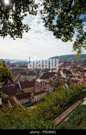 Overlook over Prague from the Prague castle, Prague, Czech Republic Stock Photo