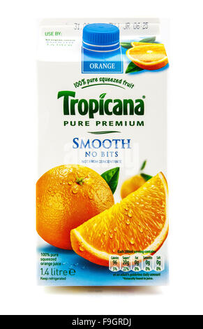 Tropicana Orange Juice on white background Stock Photo - Alamy